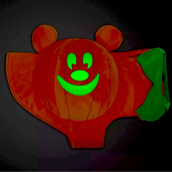 Disney Parks Mickey Jack O Lantern Pumpkin Glow in The Dark Dog Costume  Medium - Picture 1 of 8
